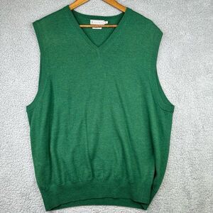 Peter Millar merino wool vest green sz xl